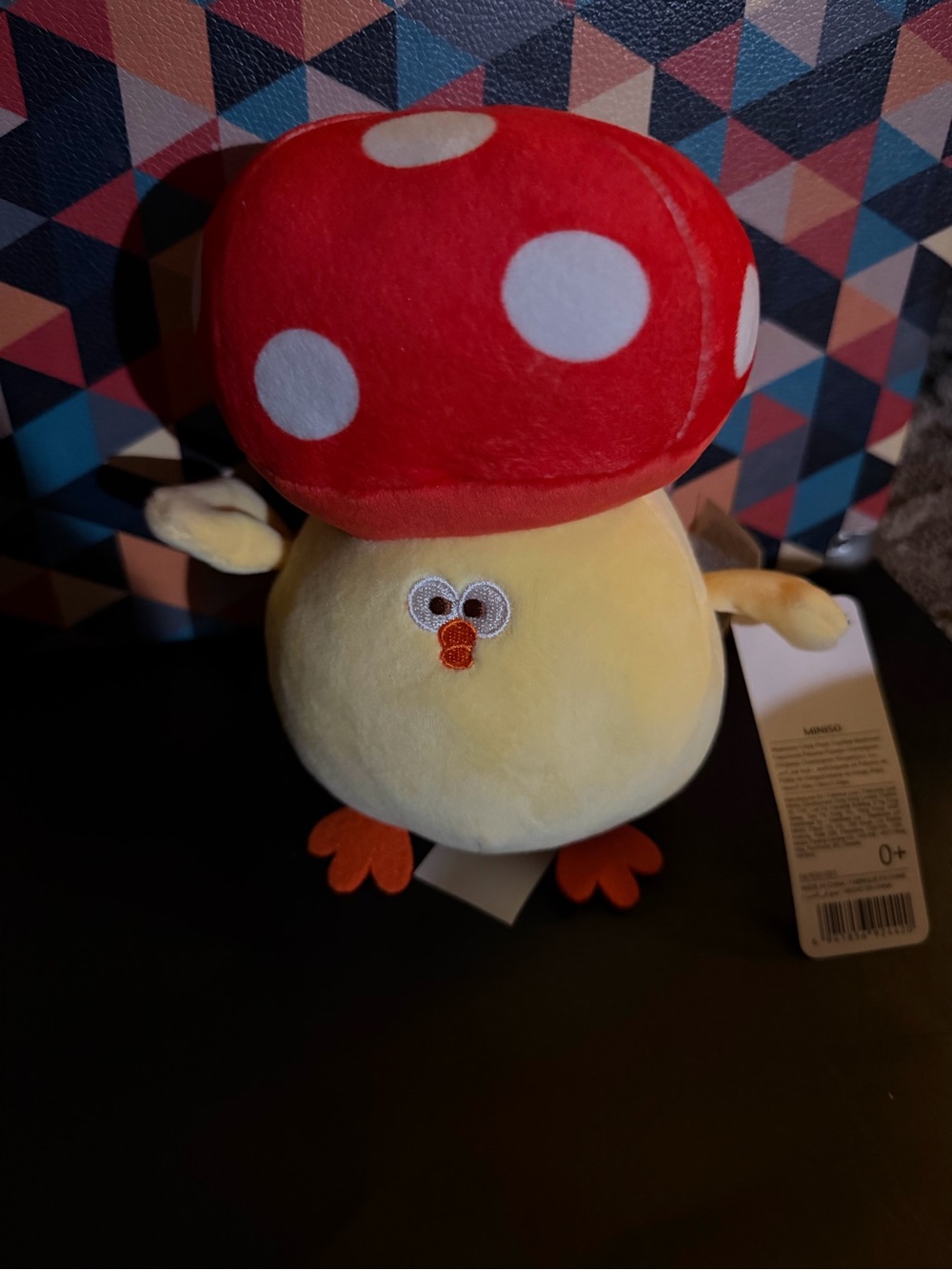 Miniso Fat Dundun Chicken Plush Red Mushroom Chick Toy Collectors Toys Plushies